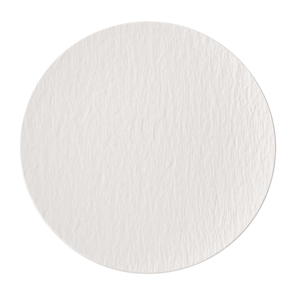Villeroy und Boch Manufacture Rock Blanc Gourmetteller, 31,7 cm, Premium Porzellan, Weiss