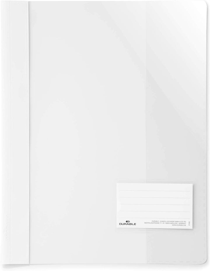 Durable Sichthefter für Din A4, Überbreite, weiss, 25er Packung, 269002, Weiss