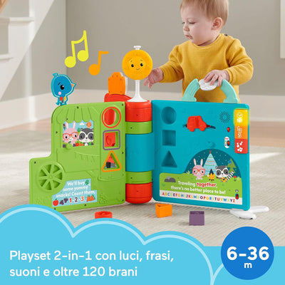 Fisher-Price HCL05 - Riesen Sitz & Steh Erlebnisbuch, italienische Version, ab 6 Monaten