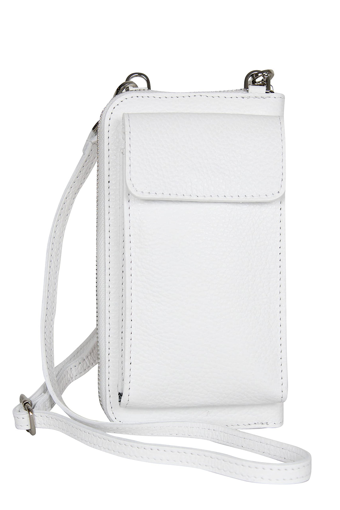AmbraModa GLX21 - multifunktionale Damen Handytasche, Umhängetasche, Geldbörse aus echtem Leder, gee