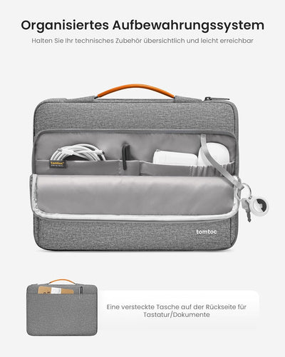 tomtoc 360° Tasche Hülle für 15-Zoll Neu MacBook Air M2 A2941 2023, 15" Microsoft Surface Laptop 5/4