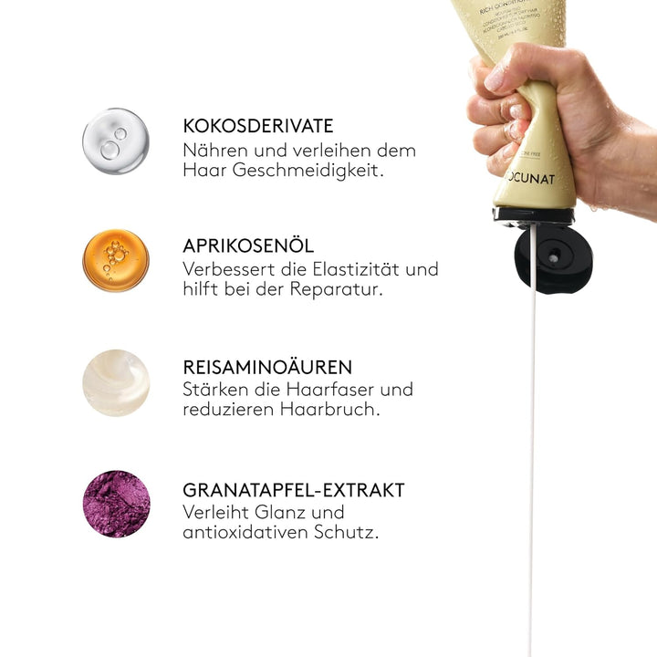 COCUNAT|Set Rich für trockenes, lockiges, strapaziertes oder gefärbtes Haar|Shampoo und natürliche P
