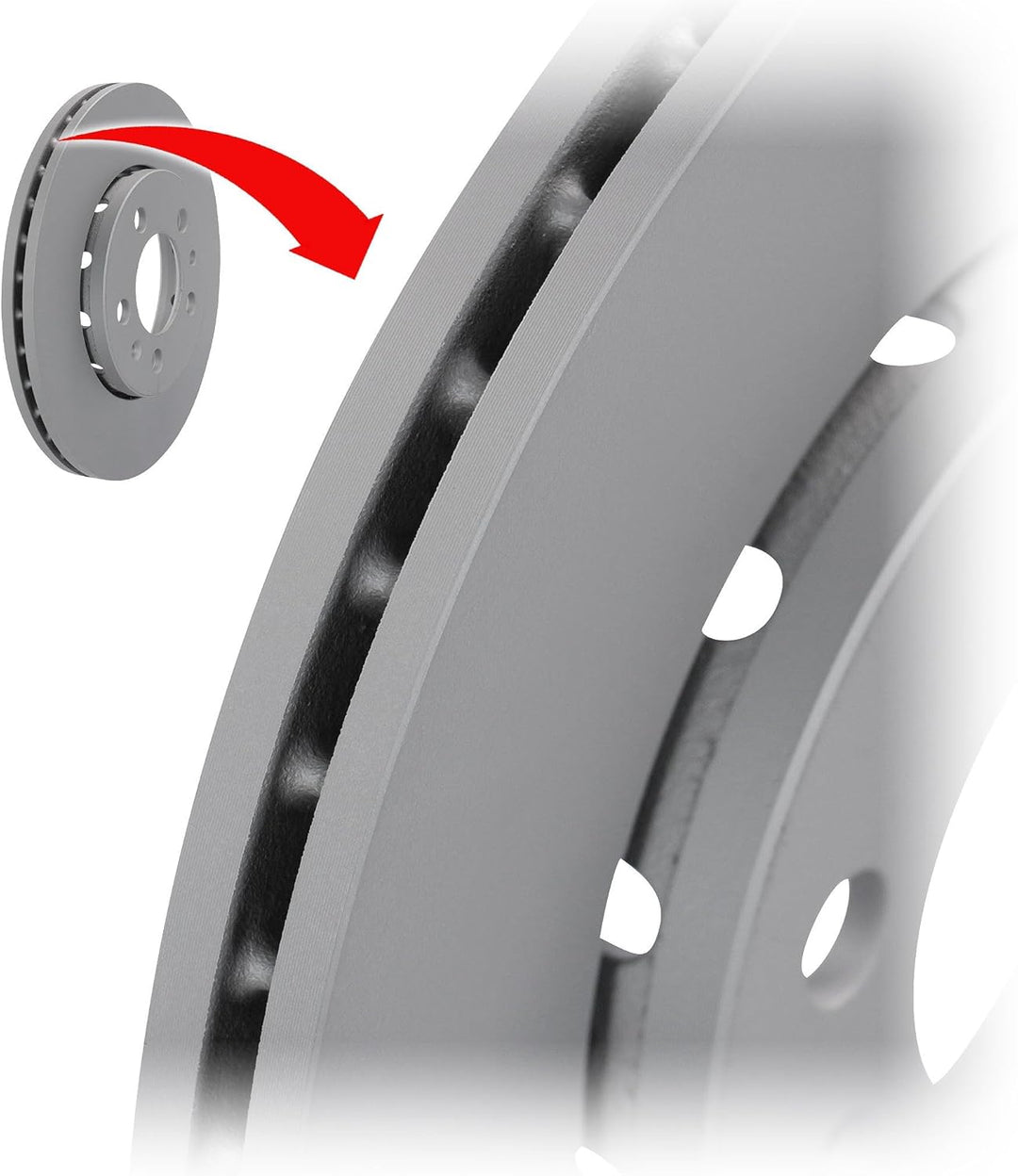 ATE Bremsenset Vorderachse inkl. Bremsscheiben vorne Ø 256 mm belüftet und Bremsbeläge vorne + Warnk