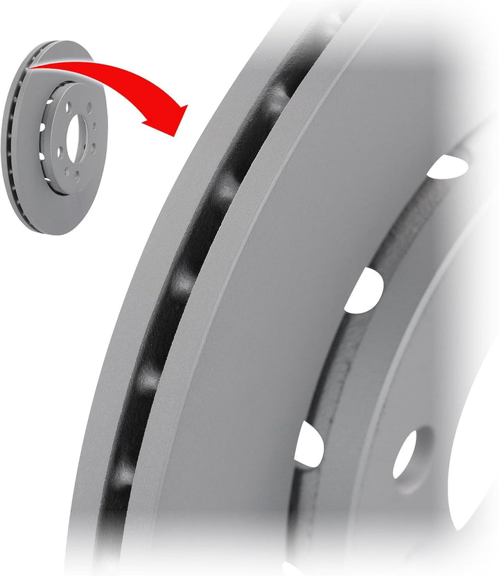ATE Bremsenset Vorderachse inkl. Bremsscheiben vorne Ø 256 mm belüftet und Bremsbeläge vorne + Warnk