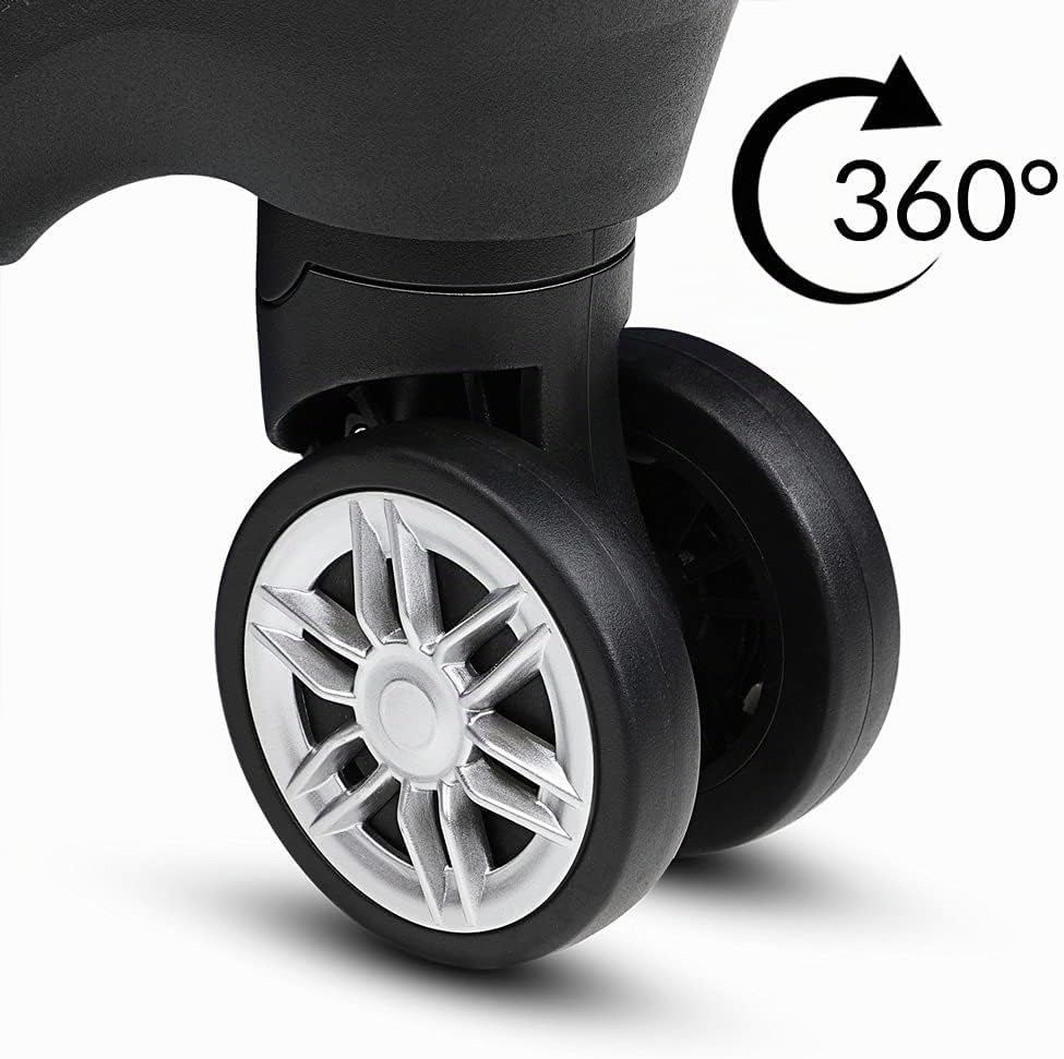 Monzana® Koffer Handgepäck Trolley mit TSA Schloss Zwillingsrollen Teleskopgriff Standfüsse Grösse M