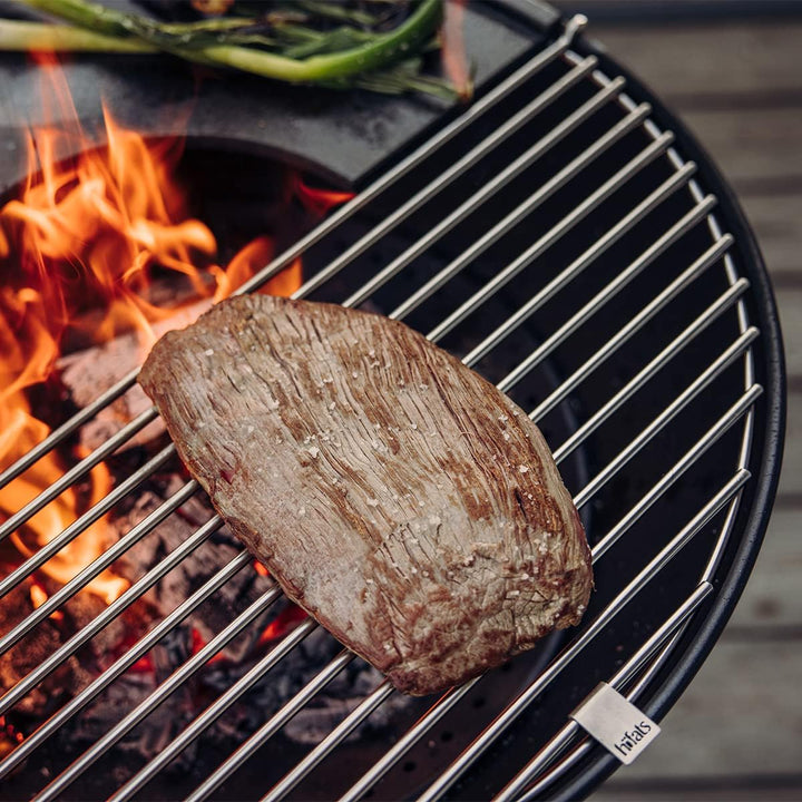 höfats - Bowl 57 Grillrost - polierter Edelstahl - rund - verwandelt Bowl Feuerschale in einen Grill