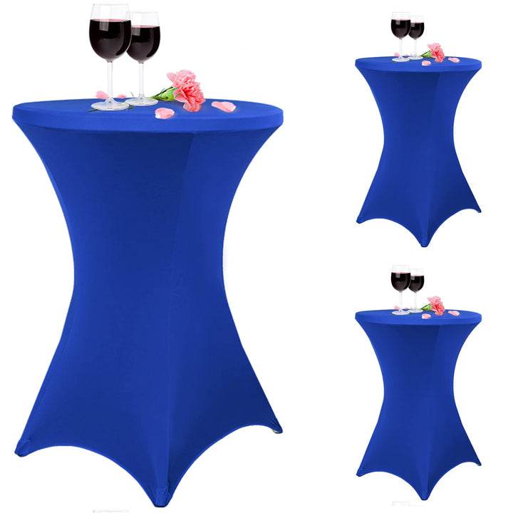 3er-Set Stretch Stehtisch Husse für Bistrotisch Ø 80-85 cm Elegante,Verstärkung im Fussbereich,40°C
