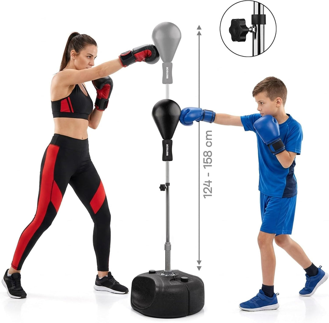 meteor Punchingball stehend hoehenverstellbar 124-158 cm Kinder Jugendliche | meteor Boxbirne stehen