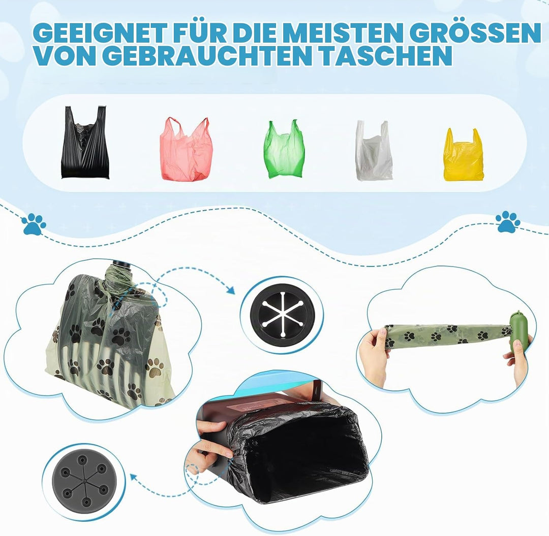 Hundekotschaufel Schwenkbehälter Rechen Spaten, Drehbarem Hundekotsammler Hundekotpicker, Kotschaufe