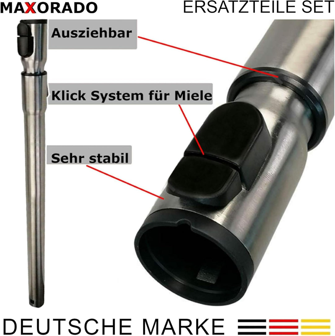 Kombidüse + Rohr + Handgriff + Schlauch + Düsen Ersatzteile Set Zubehör kompatibel mit Miele Complet