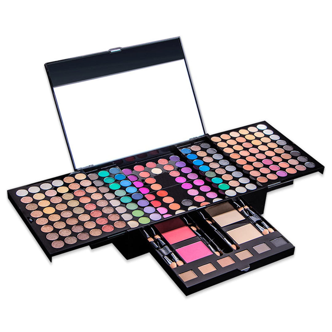 Schminkkoffer Multifunktions Schmink Kosmetik Make-up Set mit Lidschatten, Blush Rouge, Pressed Powd