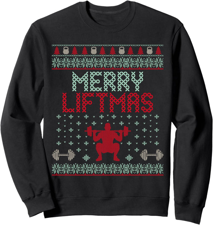 Merry Liftmas Christmas Shirt - Fitness Lifting Xmas T-Shirt Sweatshirt
