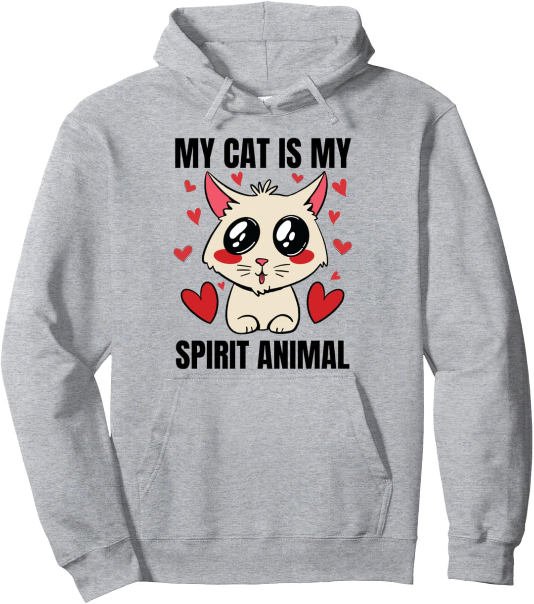 Cat Is My Spirit Tier, niedlich, verrückte Katze Pullover Hoodie
