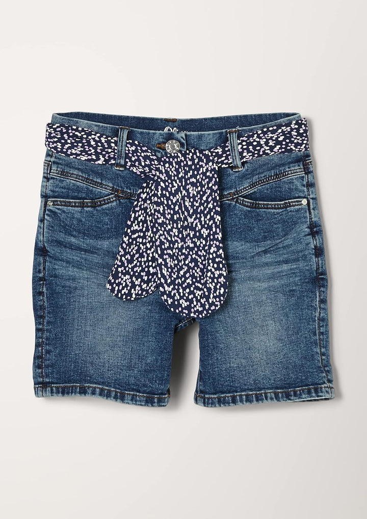 s.Oliver Mädchen Jeans-Shorts 146 Slim Blaue Strasse