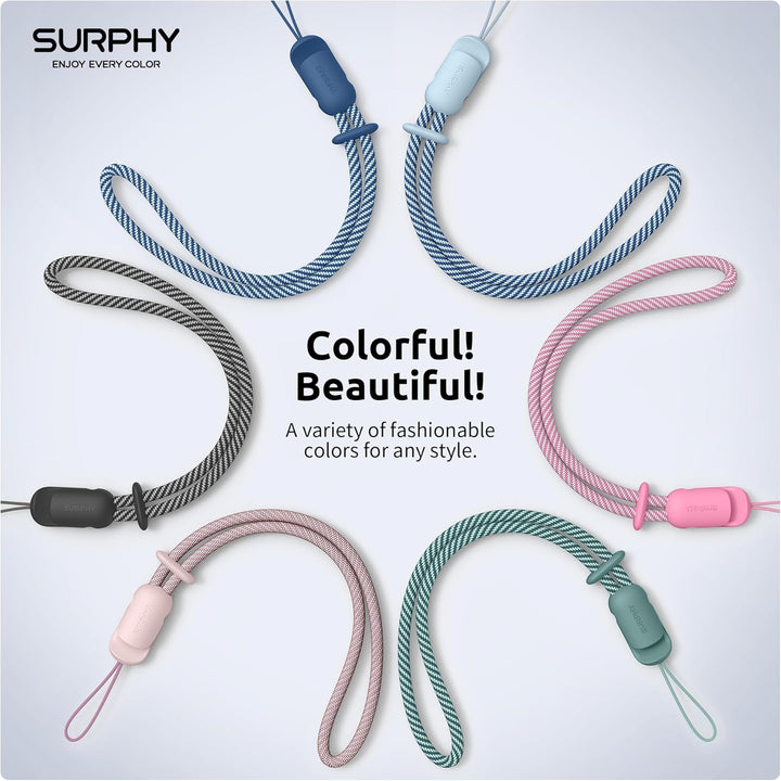 SURPHY 3 Stück Handschlaufe Handy Verstellbares mit Patch, Handykette Kurz Universal Handyband Schlü