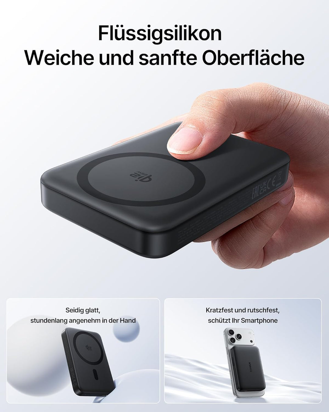 Baseus EnerFill FM21 Qi2.2 25W Magsafe Powerbank, 10000mAh Power Bank Magnetische, PD USB C 45W Schn