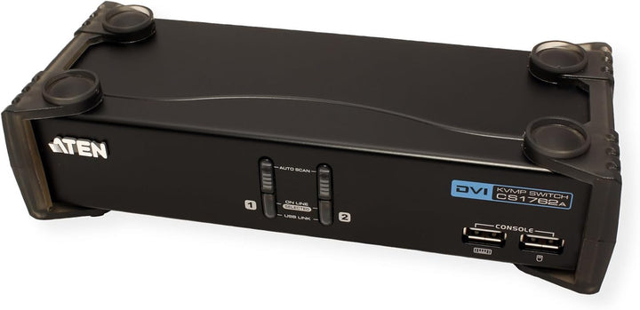 ATEN CS1762A-AT-G KVM 2X Port USB/DVI Switch, schwarz