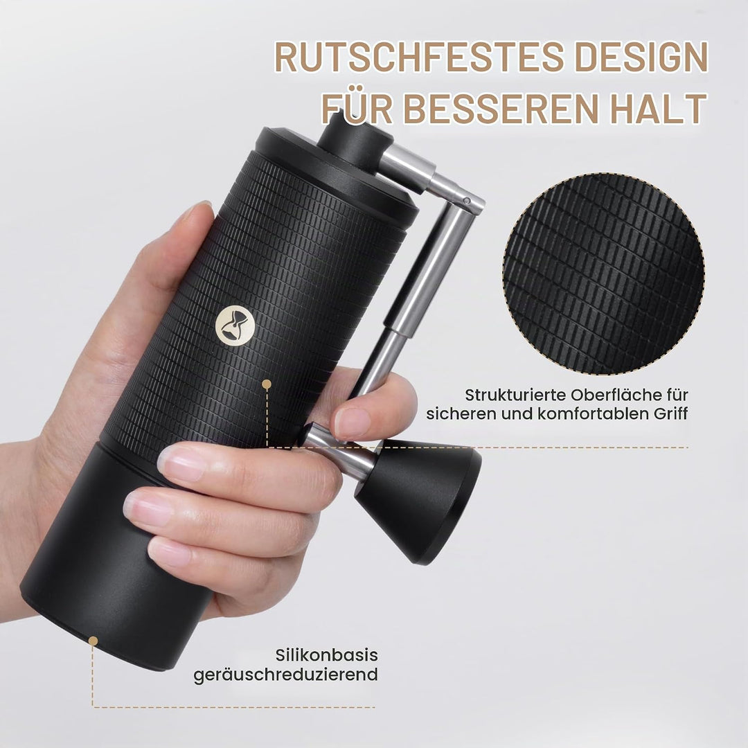 Timemore C5 ESP PRO Handkaffeemühle - 50 verstellbare Stufen, 42mm Edelstahl-Mahlwerk, Handkaffeemüh