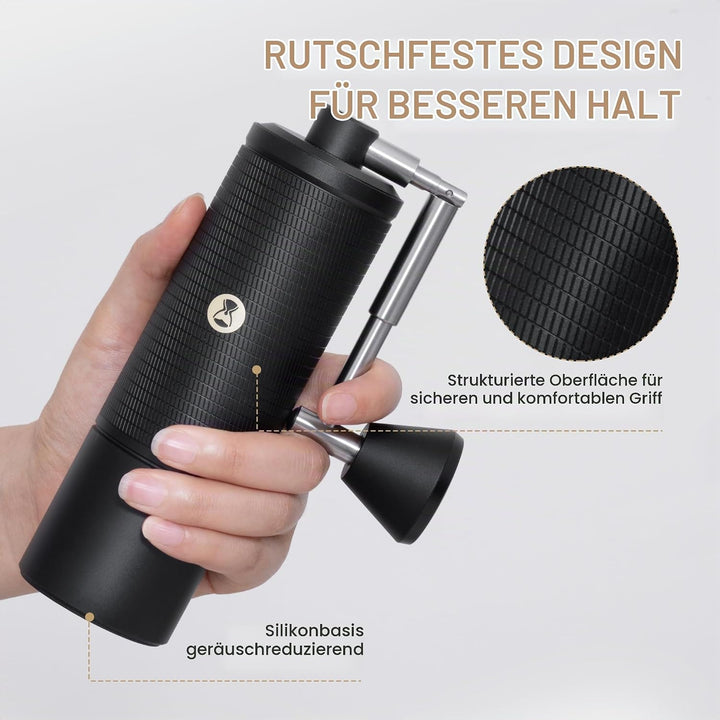 Timemore C5 ESP PRO Handkaffeemühle - 50 verstellbare Stufen, 42mm Edelstahl-Mahlwerk, Handkaffeemüh