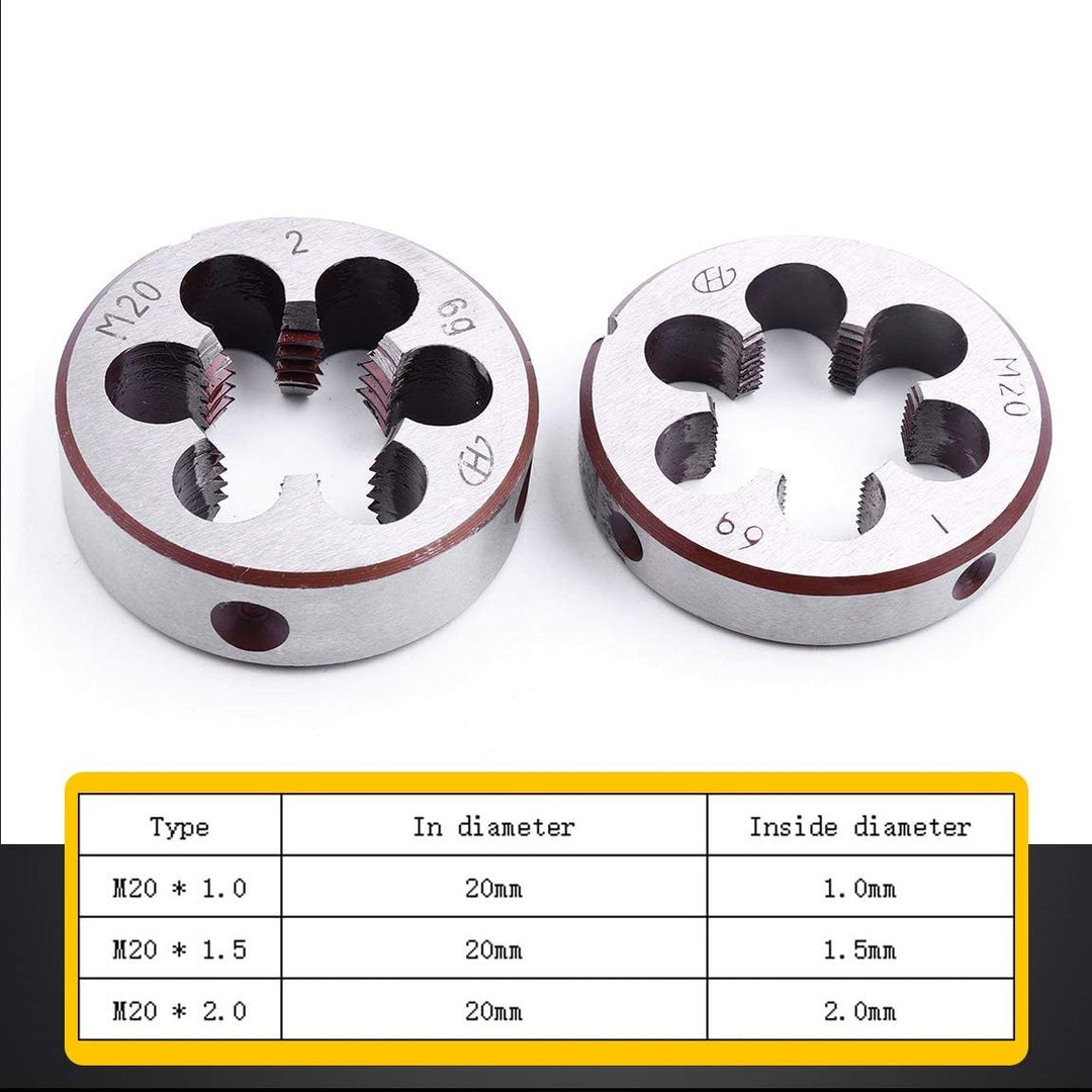 ATOPLEE Metric Rechtsgewinde Die [M20 2.0, 1pc] M20 X 2mm, M20 X 2mm