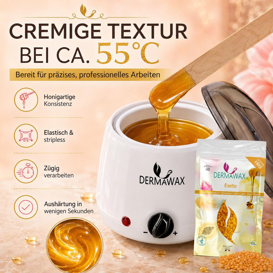800 Gramm Dermawax Exotic Hypoallergen Waxing Perlen zur Haarentfernung Augenbrauen Gesicht Intim Bi