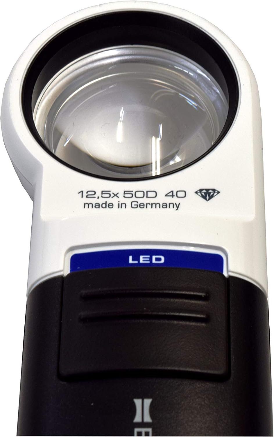 Eschenbach Optik Handlupe mobiluxLED mit LED-Beleuchtung und 12,5X-Vergrösserung Linsengrösse: (Ø) 3