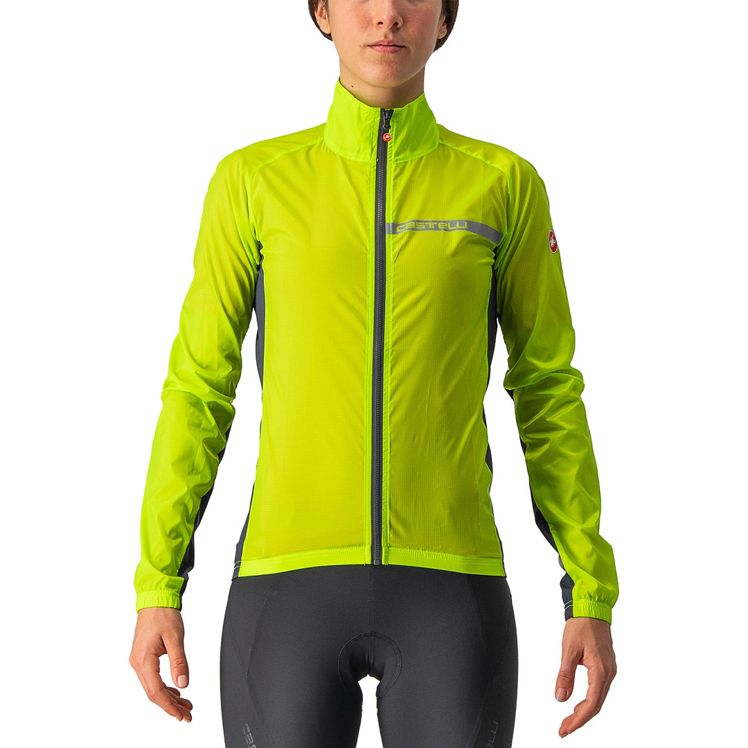 CASTELLI Damen Squadra Stretch W Jacket Jacket (1er Pack) XS Elektrischer Kalk/Dunkelgrau, XS Elektr
