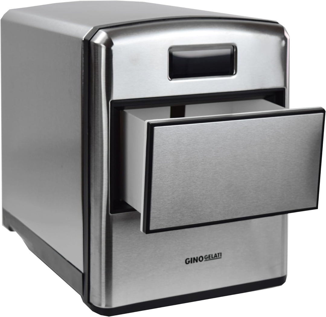 Gino Gelati GG-175W de Luxe Digitaler Edelstahl Eiswürfelbereiter Eiswürfelmaschine Icemaker