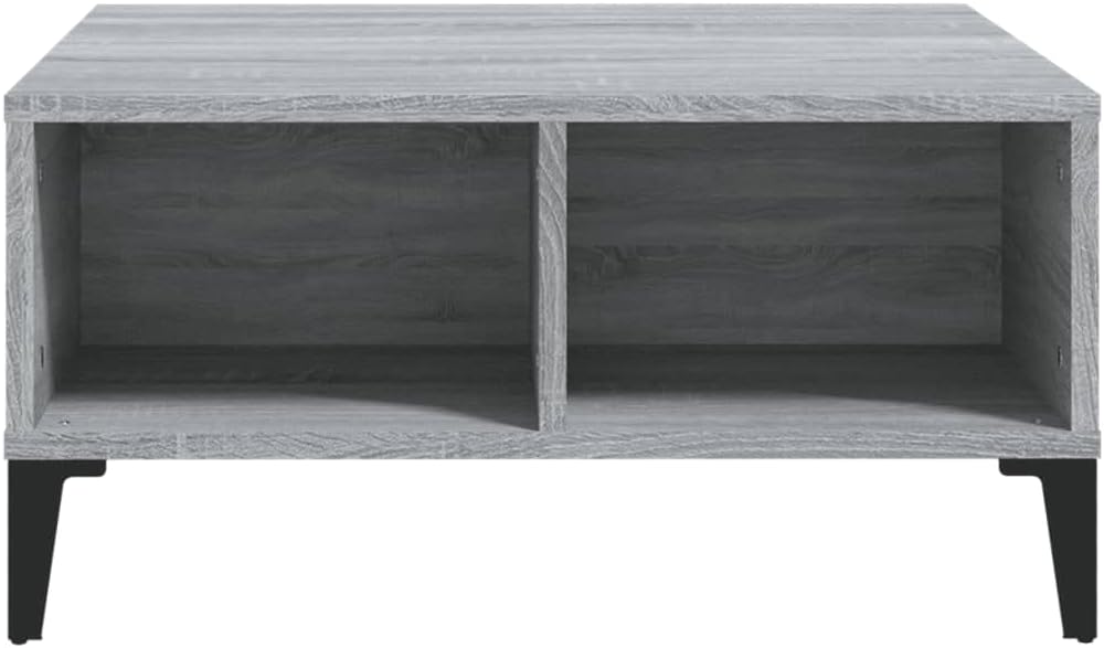 WIFESE Couchtisch mit 4 Fächer 60x60x30 cm Beistelltisch Holz Modernes Design Wohnzimmertisch Kleine