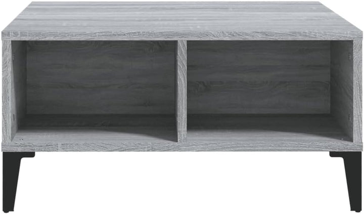 WIFESE Couchtisch mit 4 Fächer 60x60x30 cm Beistelltisch Holz Modernes Design Wohnzimmertisch Kleine