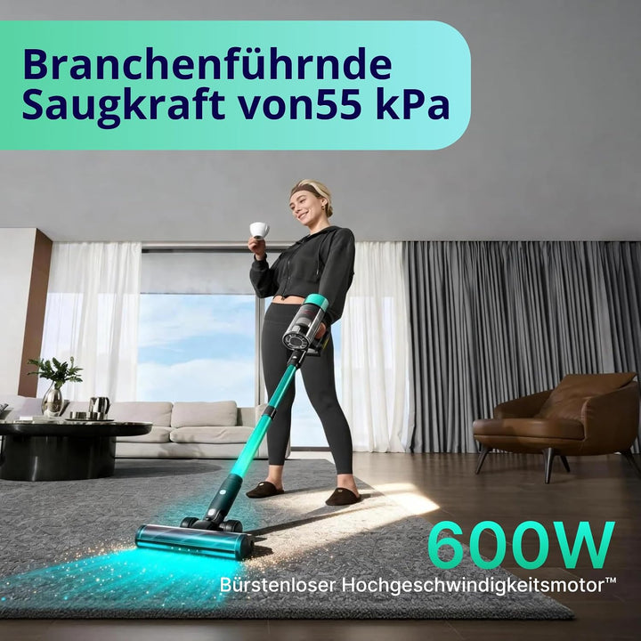 V5 Pro Akku-Staubsauger Mit 1 M Flexschlauch, 55 kPa, 600 W, 80 Min | Kabelloser Staubsauger Mit AUT