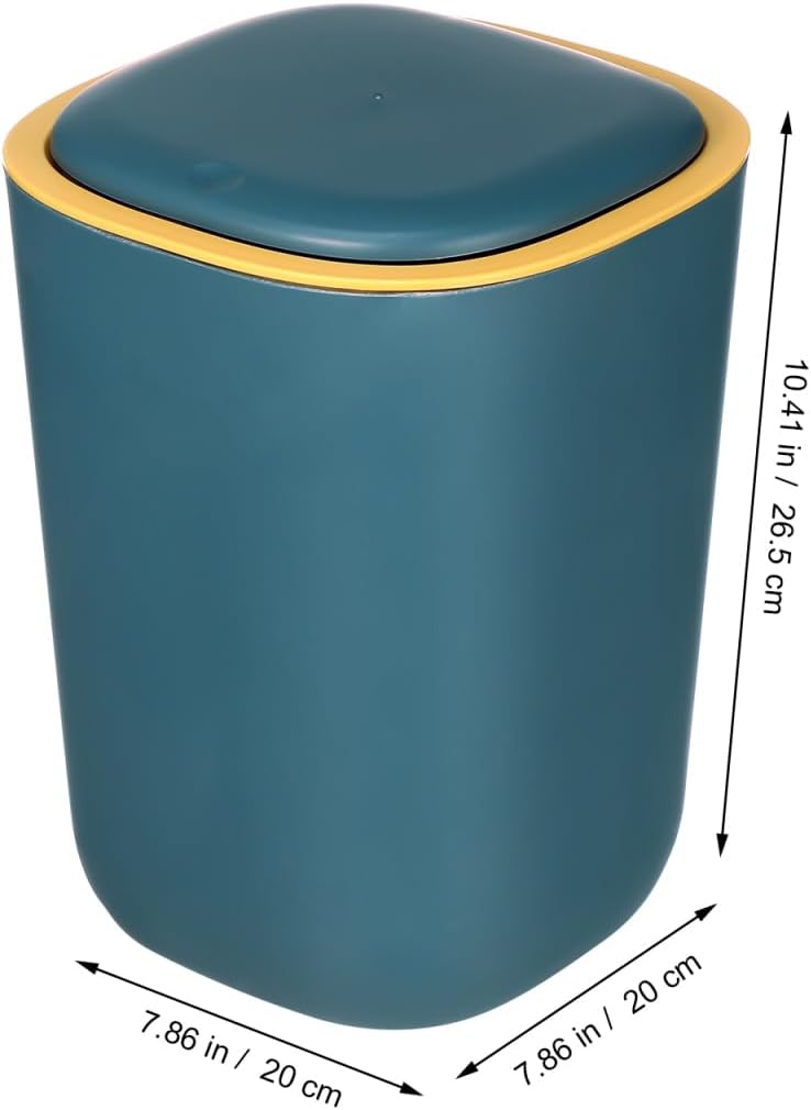 HEMOTON Kompakter Flip Mülleimer Mit Deckel 10.4 Zoll Mülltonne Für Küche Und Schlafzimmer Abfallkor