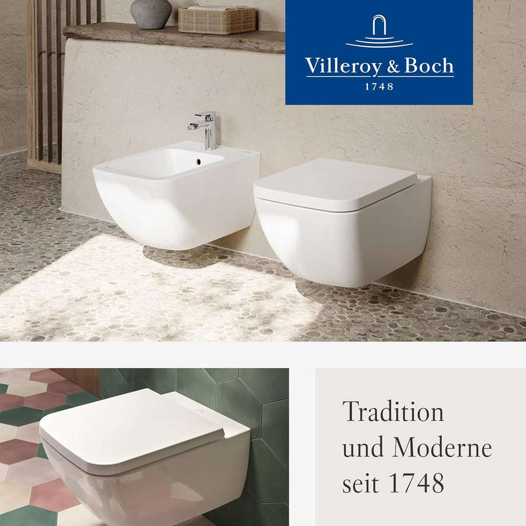 Villeroy & Boch Venticello WC-Sitz - Toilettendeckel mit Absenkautomatik - Abnehmbarer, bruchsichere
