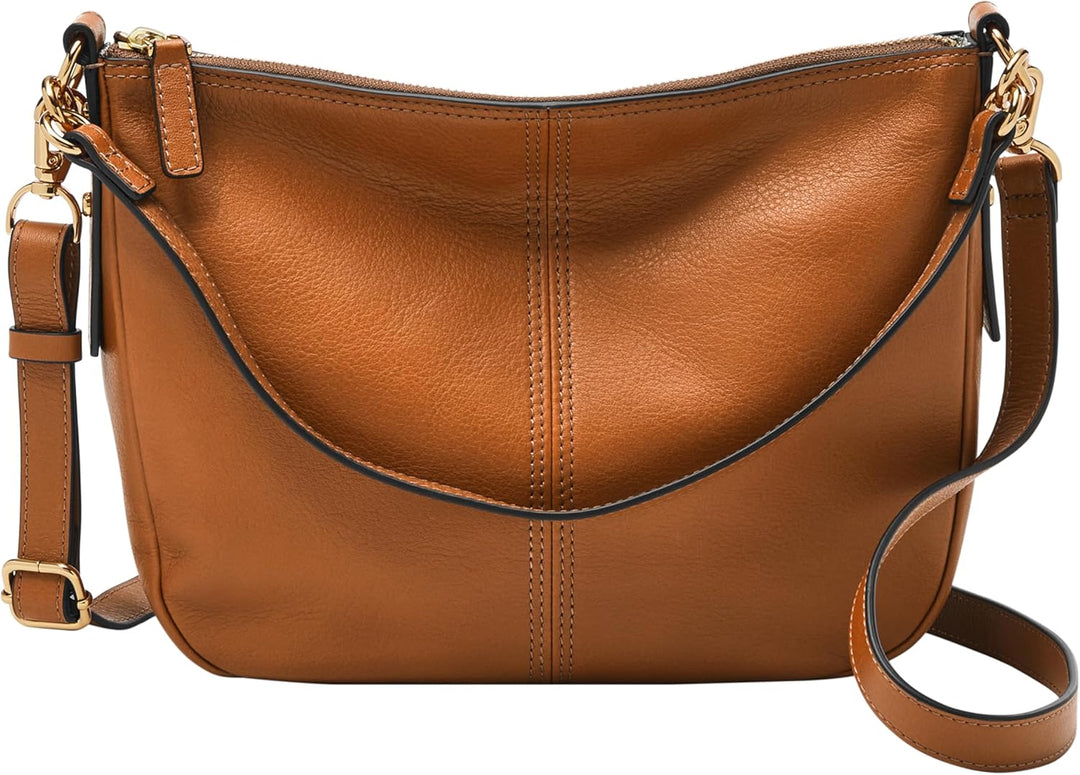 Fossil Damen Jolie Crossbody Braun Cross Body Sattel, Sattel