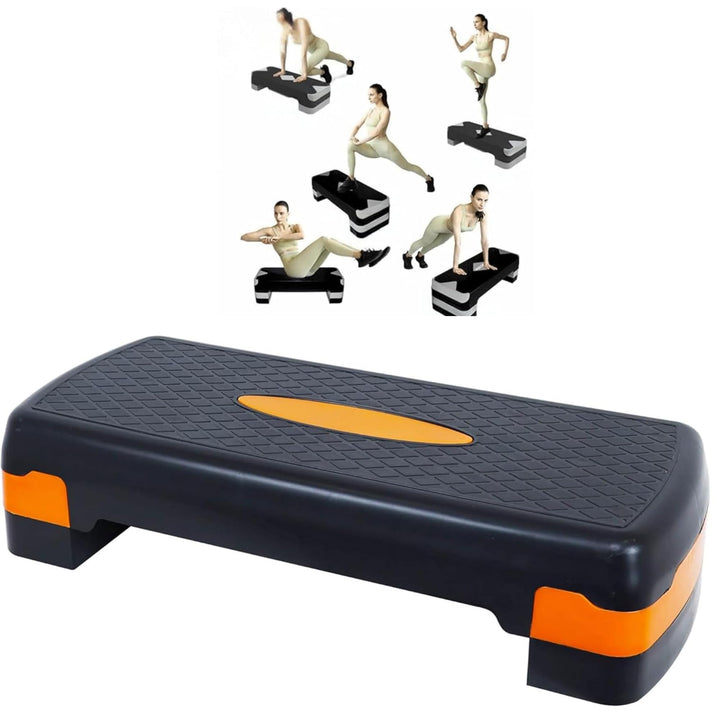 Steppbrett Fitness Aerobic Stepper Höhenverstellbar Step Bench Mit Stufen. Rutschfestes Trainingsger