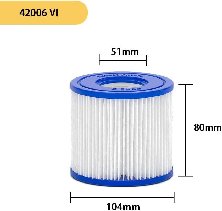 Filterkartusche Typ VI – Poolfilter für Lay-Z-Spa Whirlpools Miami, Palm Springs, Monaco, Vegas & Pa