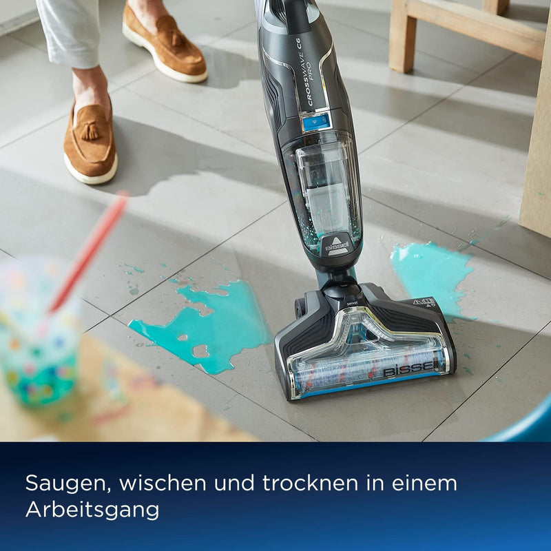 BISSELL CrossWave C6 Cordless | Multiflächen-Bodenreiniger | Teppiche, Fliesen und Holzböden | Zwei-