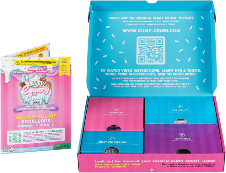 SLIMY Sugary Crush - Jelliee-Pie, Slime und Knete Kreativ-Set, Backspiel zum selber Mischen, Formen