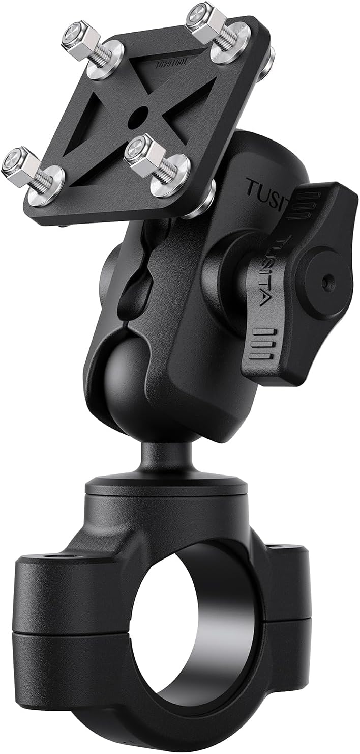 TUSITA Motorrad Halterung Kompatibel mit Garmin Montana, Zumo XT GPS - Schienenbasis Short Arm, Shor