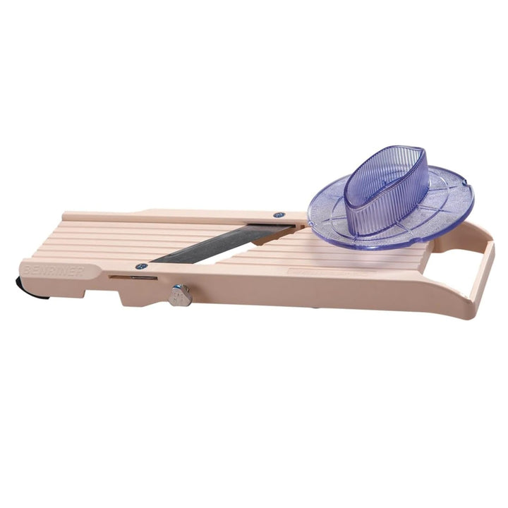Benriner – japanischer Gemüsehobel Premium 64 mm + Sicherheitsschieber 65 mm – ABS + Edelstahl – sch