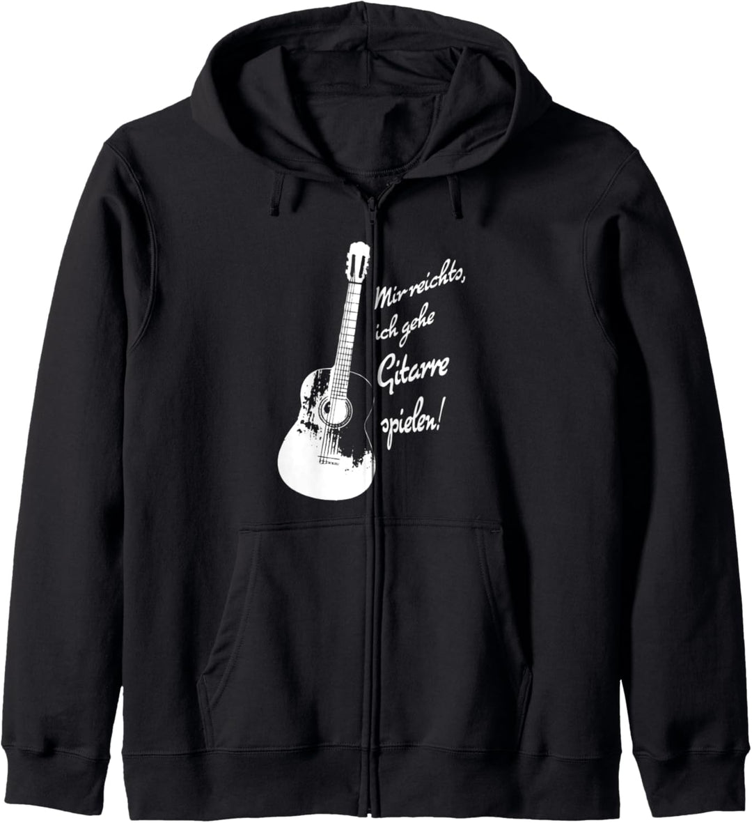 Mir reichts, ich gehe Gitarre spielen! Musiker Gitarre üben Kapuzenjacke