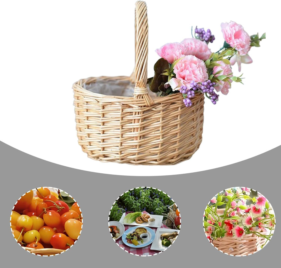 Osterkörbchen Kinder, Weidenkorb Osterkorb Mit Henkel, Geflochtener Korb, Korb Mit Henkel, Weidenkör