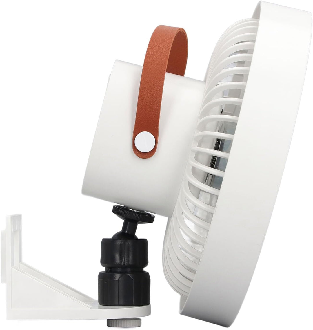 Haofy Kleiner oszillierender Wandventilator mit Fernbedienung, Nachtlicht, 3 Geschwindigkeitsstufen,