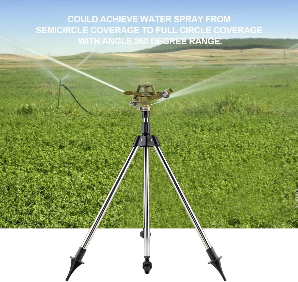 Bewässerungsanlage, Sprinkler mit höhenverstellbarem Stativ, aus Edelstahl
