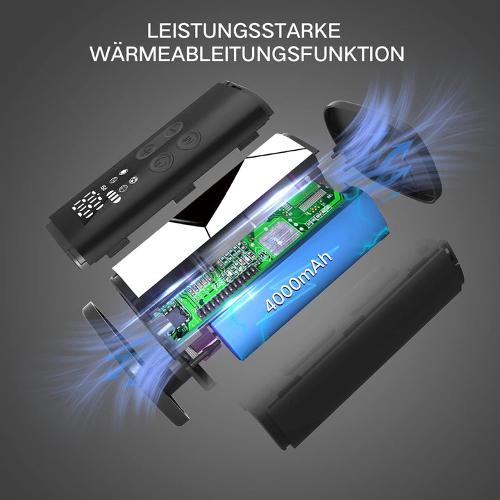 Woowind P101 Ballpumpe Elektrisch mit 12 PSI, 4000mAh Power Bank, LED Licht, Auto-Stop, für Fussball