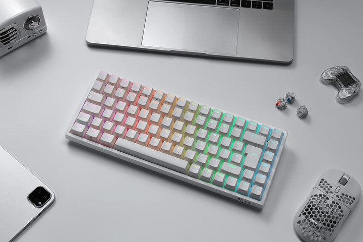 RK ROYAL KLUDGE RK84-DE 75% Gaming-Tastatur, 85 Tasten Kompakte TKL , Bluetooth Mechanische , Roter