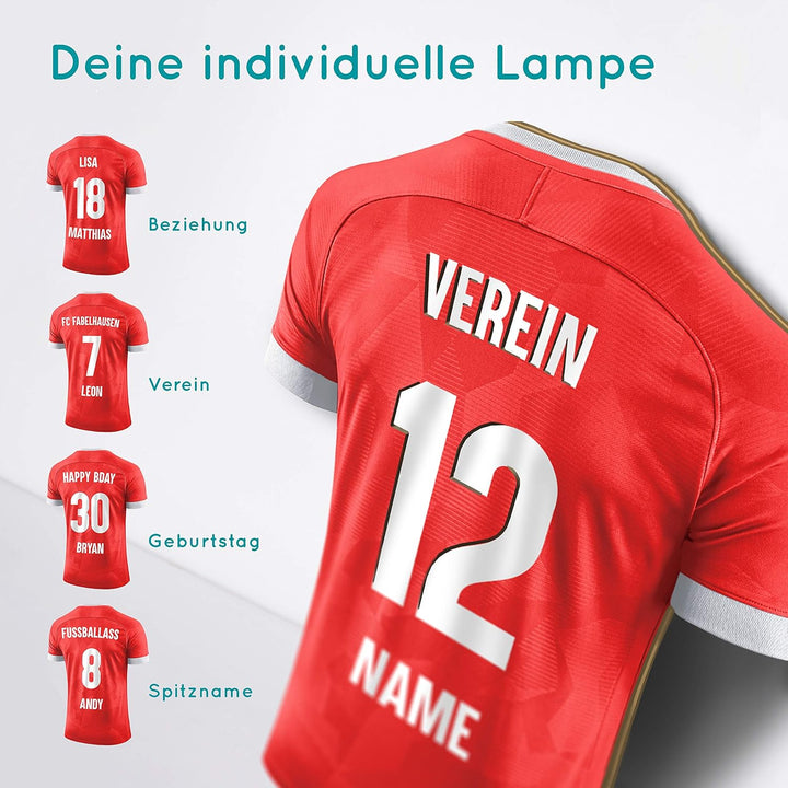 Elbeffekt Trikotlampe für Düsseldorf Fans aus Holz - personalisierbares Geschenk - schenke Dein indi