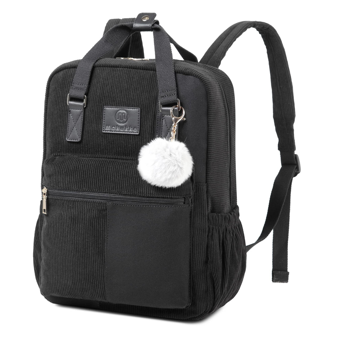 Makukke Rucksack Damen&Herren, Cord Daypack Anti-Theft Tasche Casual Schultasche Citytasche, für Sch