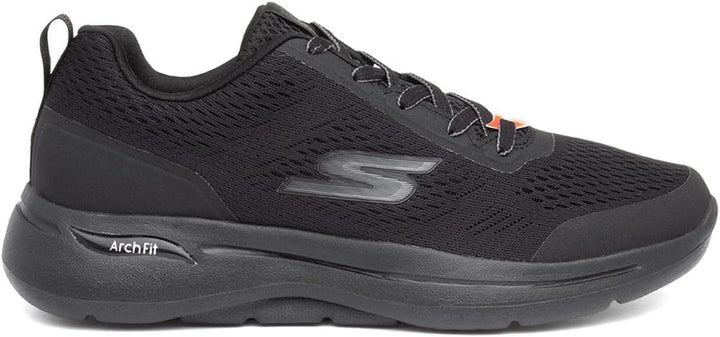 Skechers Herren Go Walk Arch Fit Idyllic Sneaker 39.5 EU Black Textile Synthetic Trim, 39.5 EU Black