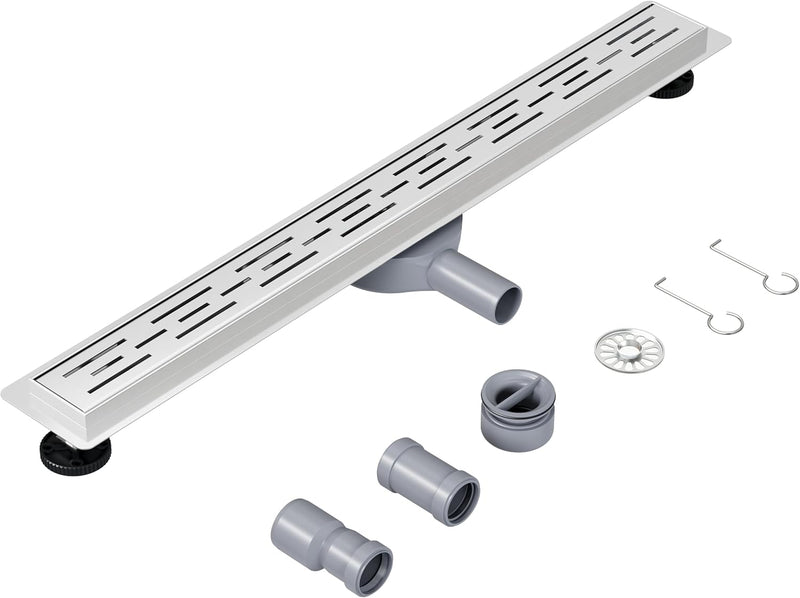 Neodrain Duschrinne 80cm Edelstahl Bodenablauf - 360° Siphon Ablaufrinne Extra Flach mit Geruchsstop